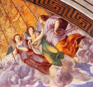 The Stanza della Segnatura Ceiling [detail: 2] by Raphael
