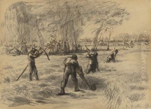 Workers Cutting Hay