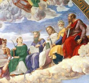 The Stanza della Segnatura Ceiling [detail: 3] by Raphael