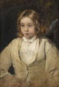 Portrait De Jeune Fille by Jean-Francois Millet