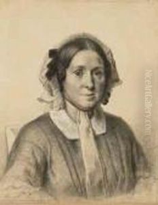 Portrait De Femme Portant Une Coiffe by Jean-Francois Millet