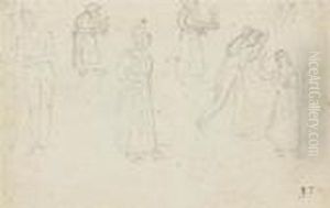Figure Studies. by Jean-Francois Millet