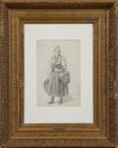 Study Of A Milkmaid by Jean-Francois Millet
