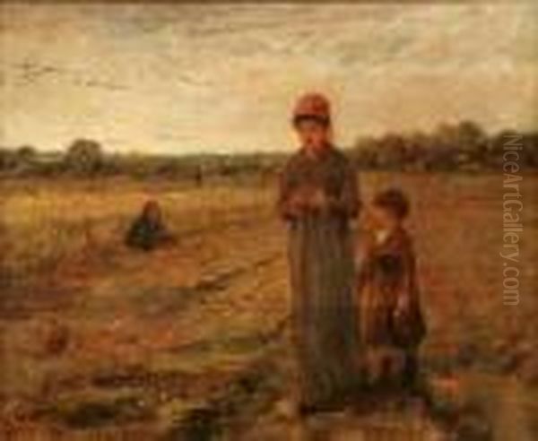 Mother And Child In A Field - view 1