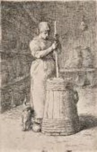 La Baratteuse by Jean-Francois Millet