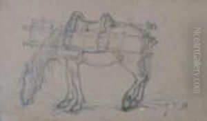 Etude De Cheval by Jean-Francois Millet