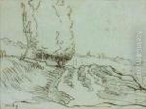 Paysage Aux Alentours De Vichy by Jean-Francois Millet