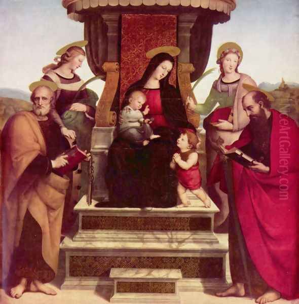 Maria with Crist and John the baptist as children - view 1