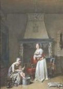 Femme Puisant De L'eau by Jean-Francois Millet