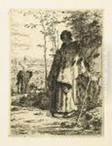 La Grande Bergere. by Jean-Francois Millet