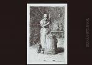 La Baratteuse by Jean-Francois Millet