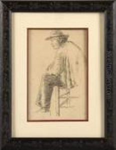 Homme Assis by Jean-Francois Millet