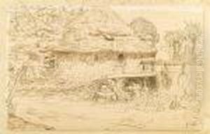 Moulin A Eau Pres De Vichy by Jean-Francois Millet