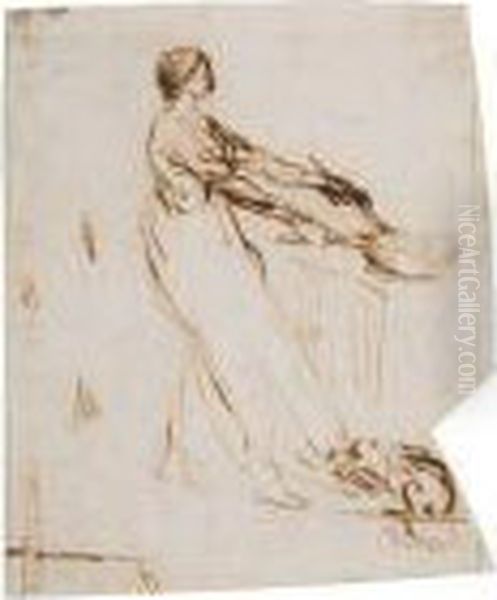 Three Figure Drawings. - view 1