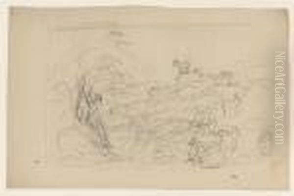 A Goatherd In A Pastoral Landscape, A Study - view 1