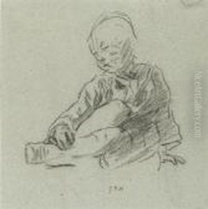 Study Of A Young Boy (recto); Study Of Arms (verso)
