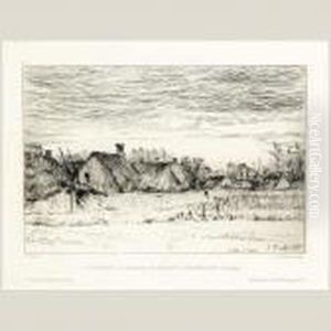 Derriere La Maison De Millet by Jean-Francois Millet