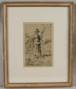 La Fileuse Auvergnate by Jean-Francois Millet