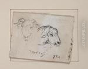 Tetes De Mouton by Jean-Francois Millet