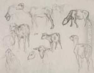 Etudes Des Moutons by Jean-Francois Millet