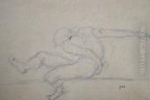 Study Of Nude Male by Jean-Francois Millet