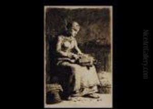 La Cardeuse by Jean-Francois Millet