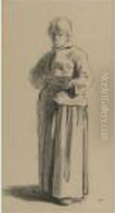 Study Of A Woman Holding A Cup Study Of A Woman Holding A Cup