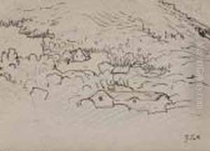 Paysage Pres D'un Village by Jean-Francois Millet
