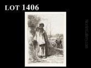 Knitting by Jean-Francois Millet