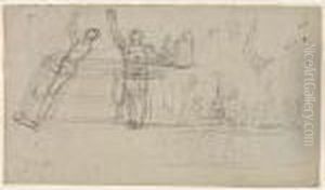 Scene De Groupe by Jean-Francois Millet
