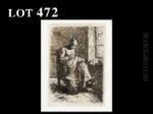 A Needlewoman by Jean-Francois Millet