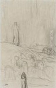 A Shepherdess And Her Flock by Jean-Francois Millet