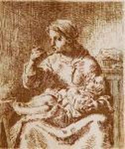 Mother With Child by Jean-Francois Millet