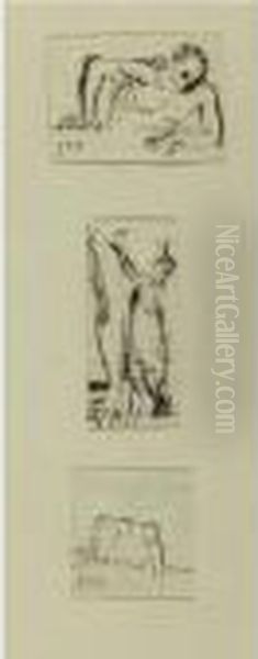 Three Studies Of Peasants - view 1