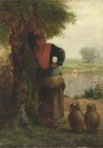 La Porteuse Deau by Jean-Francois Millet