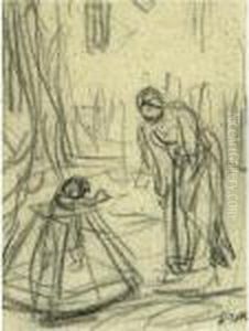 A Mother With Her Child by Jean-Francois Millet