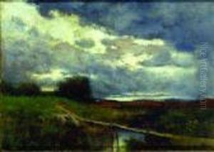 Marsh At Dawn by Jean-Francois Millet