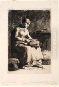 La Cardeuse (d.15; M.15) by Jean-Francois Millet