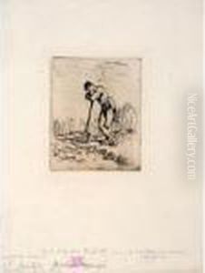 L'homme Appuye Sur Sa Beche (d.3; M.3) by Jean-Francois Millet