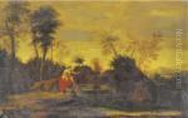 A Classical Landscape With A Woman And Two Children - view 1