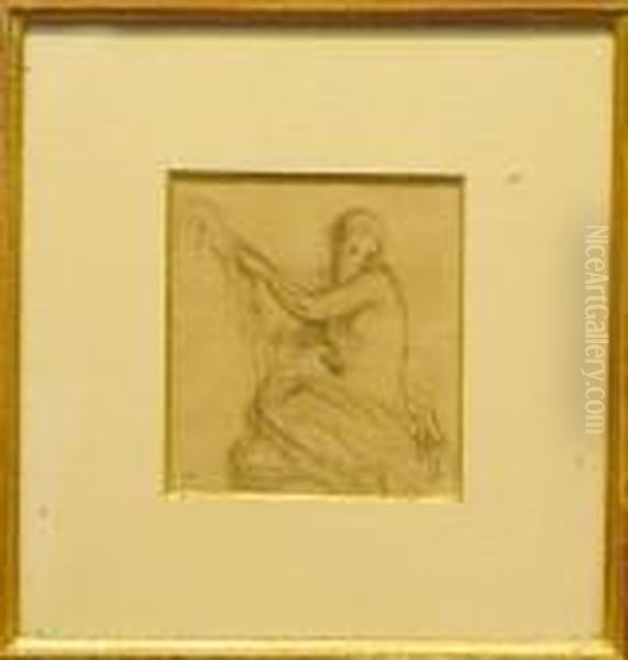 Draped Nude [recto] And Partial Figure Study: A Double-sidedwork - view 1