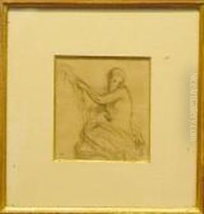 Draped Nude [recto] And Partial Figure Study: A Double-sidedwork by Jean-Francois Millet