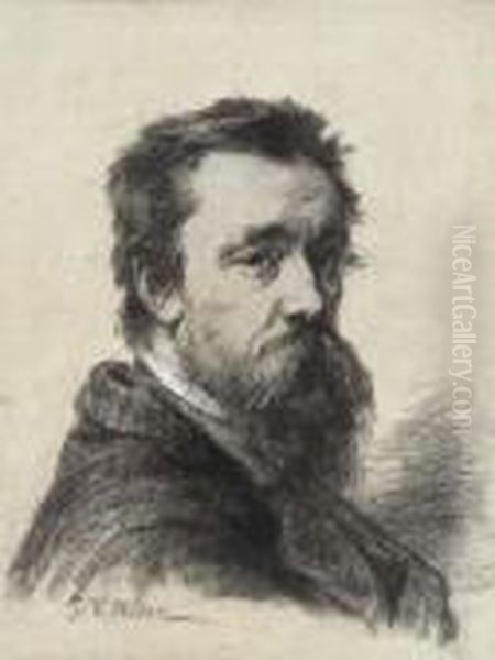 Portrait De Victor Dupre, En Buste - view 1
