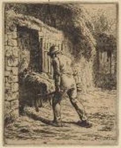 Le Paysan Retrant Du Fumier by Jean-Francois Millet