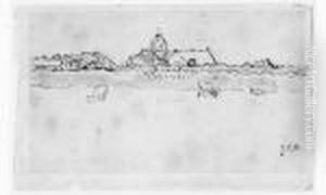 L'eglise Derriere Les Champs by Jean-Francois Millet