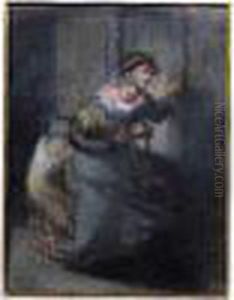 Mere Et Ses Deux Enfants by Jean-Francois Millet