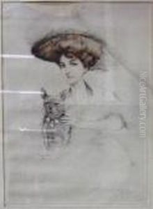 Portrait De Femme Au Chien