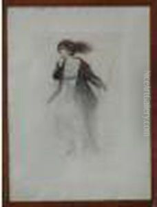 Jeune Elegante Assisedans Une Bergere