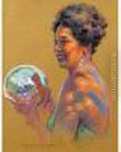 Femme A La Boule De Cristal