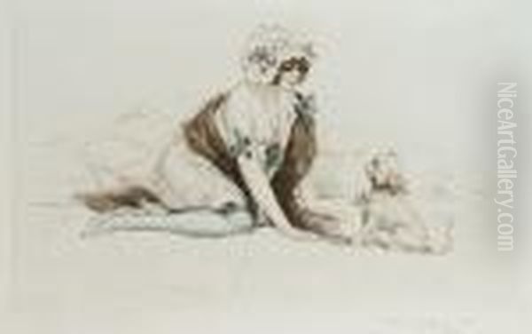 Girl With A Dog - view 1